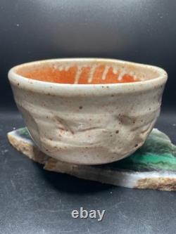 Warren Mackenzie Shino Glaze 5.5 inch Chawan Bowl Orange Neutral Mint Condition