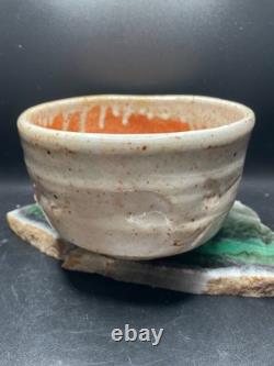 Warren Mackenzie Shino Glaze 5.5 inch Chawan Bowl Orange Neutral Mint Condition