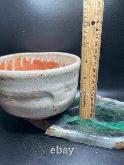 Warren Mackenzie Shino Glaze 5.5 inch Chawan Bowl Orange Neutral Mint Condition