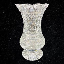 Waterford Clear Crystal Georigian Clara Fluted Vase 7t 3.5w