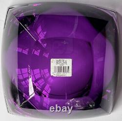 Waterford Crystal AMETHYST METRA SQUARE BOWL 125347 Jim O'Leary Signed w Tags