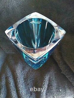 Waterford Crystal Blue Metra Vase 10 tall