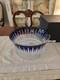 Waterford Lismore Diamond 10 Cobalt Blue Bowl