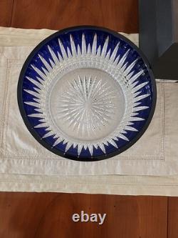 Waterford Lismore Diamond 10 Cobalt Blue Bowl