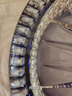 Waterford Lismore Diamond 10 Cobalt Blue Bowl