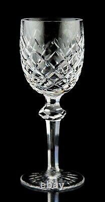 Waterford Powerscourt Claret Wine Glasses Set of 4 Vintage Cut Crystal Ireland
