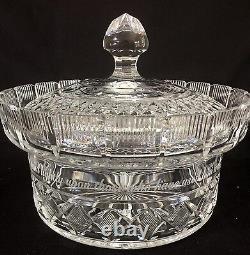 Waterford Society Millennium Lidded Crystal Bowl Father Time Limited Edition