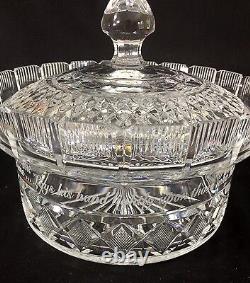 Waterford Society Millennium Lidded Crystal Bowl Father Time Limited Edition