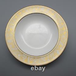 Wedgwood Bone China Florentine Gold Rim Soup Bowls Set of Six