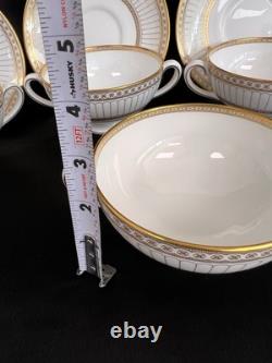Wedgwood Colonnade Gold W 4339 Cream Soup Bowls Set Of 10 people