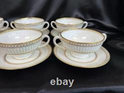 Wedgwood Colonnade Gold W 4339 Cream Soup Bowls Set Of 10 people