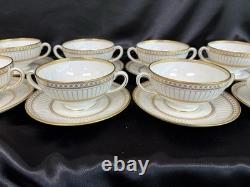 Wedgwood Colonnade Gold W 4339 Cream Soup Bowls Set Of 10 people