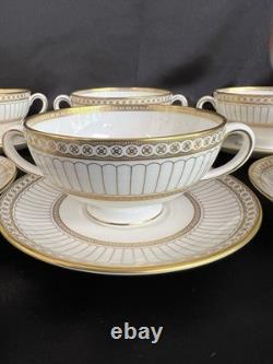 Wedgwood Colonnade Gold W 4339 Cream Soup Bowls Set Of 10 people