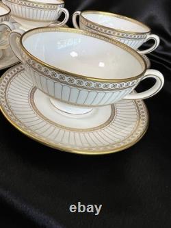 Wedgwood Colonnade Gold W 4339 Cream Soup Bowls Set Of 10 people
