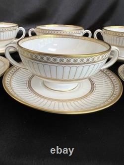Wedgwood Colonnade Gold W 4339 Cream Soup Bowls Set Of 10 people