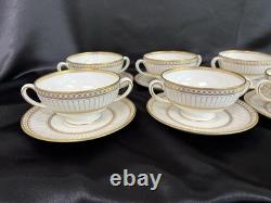 Wedgwood Colonnade Gold W 4339 Cream Soup Bowls Set Of 10 people
