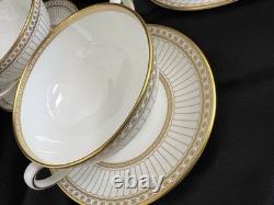 Wedgwood Colonnade Gold W 4339 Cream Soup Bowls Set Of 10 people