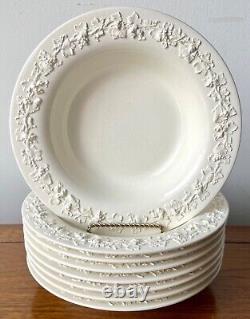 Wedgwood Queensware Cream Embossed Bowls-set 8-early Mark