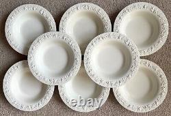 Wedgwood Queensware Cream Embossed Bowls-set 8-early Mark