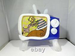 Whimsical Teresa Mcphearson Hand Blown Glass Television Set