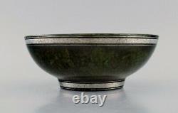 Wilhelm Kåge (1889-1960) for Gustavsberg. Argenta Art Deco bowl. 1937