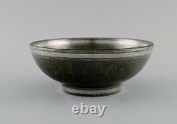 Wilhelm Kåge (1889-1960) for Gustavsberg. Argenta Art Deco bowl. 1937