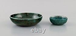Wilhelm Kåge (1889-1960) for Gustavsberg. Two small Argenta bowls