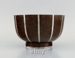 Wilhelm Kåge for Gustavsberg. Rare Argenta Art Deco bowl in glazed ceramics