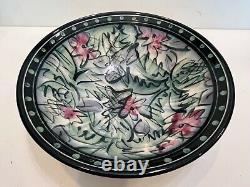 Williams Handpainted Studio Art Ceramic Pottery Bowl, Signed, 13 1/4 Dia x 4 H