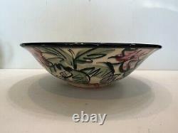 Williams Handpainted Studio Art Ceramic Pottery Bowl, Signed, 13 1/4 Dia x 4 H