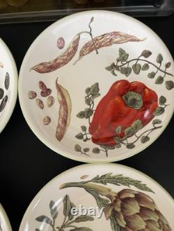 Williams Sonoma Herbs & Vegetables Discontinued 4 Piece Pasta Bowl Set PORTUGAL