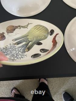 Williams Sonoma Herbs & Vegetables Discontinued 4 Piece Pasta Bowl Set PORTUGAL