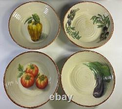 Williams Sonoma Jardin Potager Individual Pasta Bowls Set of 4 Made in Italy