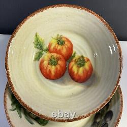 Williams Sonoma Jardin Potager Individual Pasta Bowls Set of 4 Made in Italy