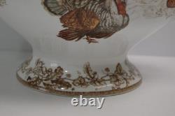Williams Sonoma Plymouth Soup Tureen Thanksgiving Turkey Harvest NWT 4 QT