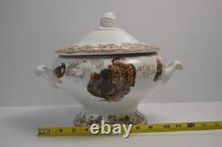Williams Sonoma Plymouth Soup Tureen Thanksgiving Turkey Harvest NWT 4 QT
