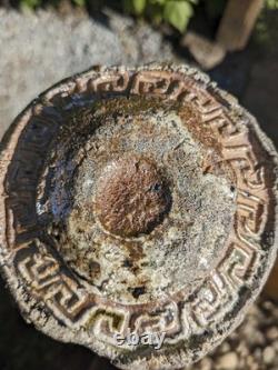 Wood-fired Anagama Rugged Wabi-Sabi Chawan with Greek Motif by Nico Blando Wood-fired Anagama Rugged Wabi-Sabi Chawan with Greek Motif by Nico Blando