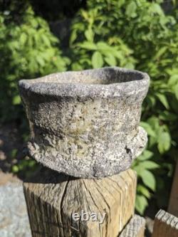 Wood-fired Anagama Rugged Wabi-Sabi Chawan with Greek Motif by Nico Blando Wood-fired Anagama Rugged Wabi-Sabi Chawan with Greek Motif by Nico Blando