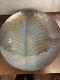 Yalos Murano Iridescent Shell Bowl Pulled Feather Hand Blown Art Glass